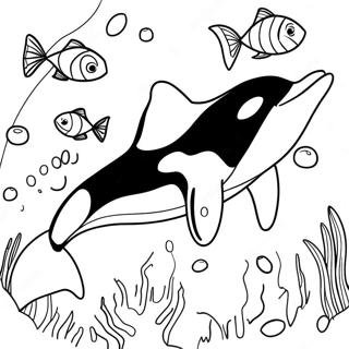 Page à colorier d'orque | Page de coloriage Orque