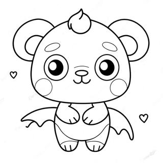Page à colorier Personnage Pupla Mignon | Page de coloriage Pupla