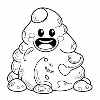 Page à colorier de caca drôle | Page de coloriage Caca