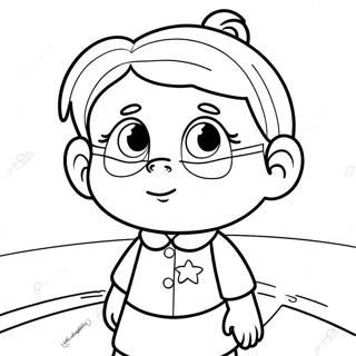Annie des Petits Einstein à colorier | Page de coloriage Annie des Petits Einstein
