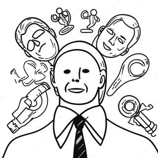 Page à colorier sur le leadership | Page de coloriage Leadership