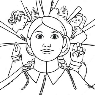 Page à colorier sur le leadership inspirant | Page de coloriage Leadership