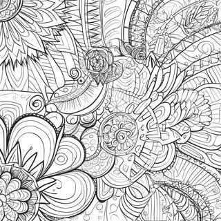 Page à colorier de motifs de spiroglyphes complexes | Page de coloriage Spiroglyphes