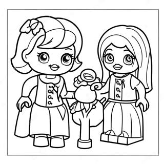Page à colorier de Lego Friends | Page de coloriage Lego Amis
