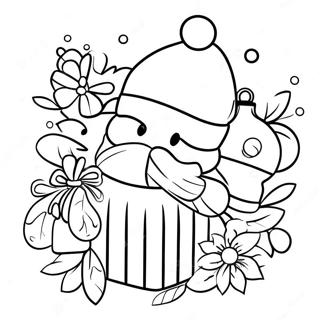 Page à Colorier de Noël Difficile | Page de coloriage Noël Difficile