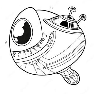 Page à colorier un vaisseau spatial extraterrestre | Page de coloriage Alien contre Predator