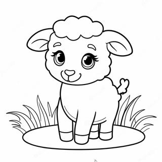 Mignonne petite brebis - Page à colorier | Page de coloriage Mouton