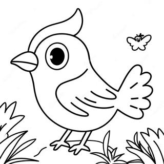 Page à colorier d'oiseau de Noël | Page de coloriage Oiseau de Noël