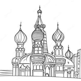 Page à colorier de la Russie | Page de coloriage Russie
