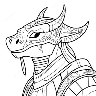 Page à colorier Dragonborn de Skyrim | Page de coloriage Skyrim