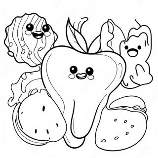 Papilles gustatives colorées - Page à colorier | Page de coloriage 5 Sens