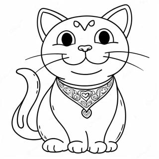 Page à colorier de Chat Impertinent avec Attitude | Page de coloriage Impertinent