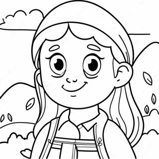 Page à colorier Enid Aventurière | Page de coloriage Enid
