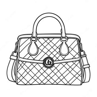 Page à colorier Sac à Main Gucci Élégant | Page de coloriage Gucci