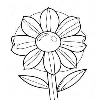 Page à colorier de la fleur Sundrop brillante | Page de coloriage Soleil