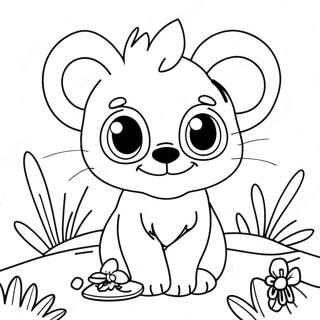 Page à colorier d'animal mignon et dur | Page de coloriage Animal Mignon Difficile