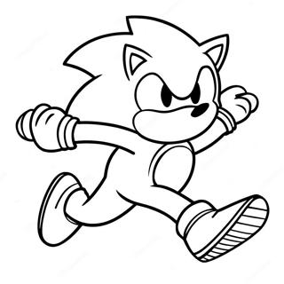 Page à colorier Sonic le Hérisson Courant Vite | Page de coloriage Lego Sonic