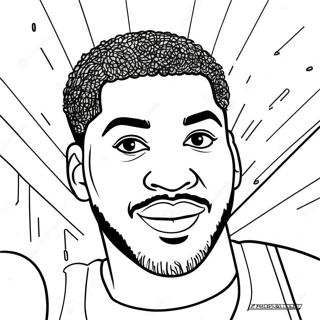 Page à colorier Anthony Davis | Page de coloriage Anthony Davis