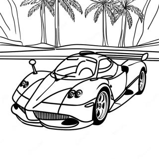 Page à colorier de Pagani | Page de coloriage Pagani