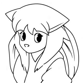 Page à colorier d'Inuyasha avec Tetsusaiga | Page de coloriage Inuyasha