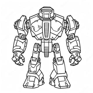 Page à colorier des robots de guerre féroces | Page de coloriage Robots de guerre