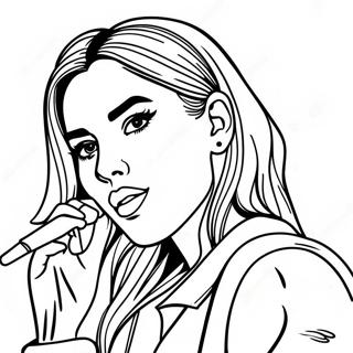 Page à colorier Dua Lipa | Page de coloriage Dua Lipa
