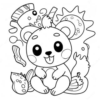 Page à colorier d'animaux colorés et amusants | Page de coloriage Amusement