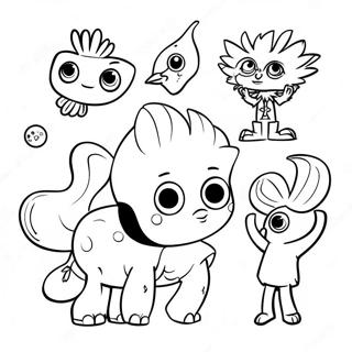 Page à colorier des personnages Kiff | Page de coloriage Kiff