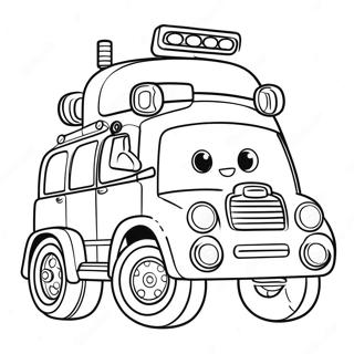 Page à colorier Robocar Poli | Page de coloriage Robocar Poli