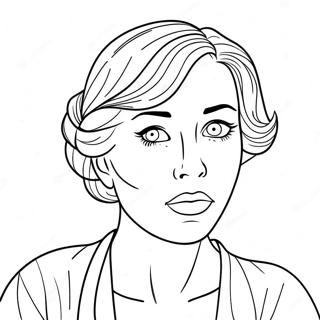 Page à colorier Turning Red émotionnellement expressive | Page de coloriage Rouge Éclair