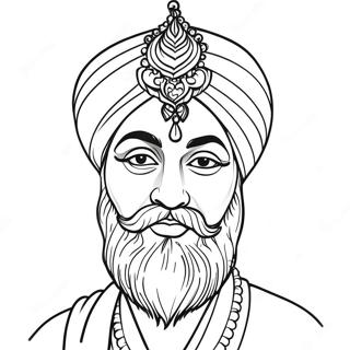 Page à colorier Sikh | Page de coloriage Sikh