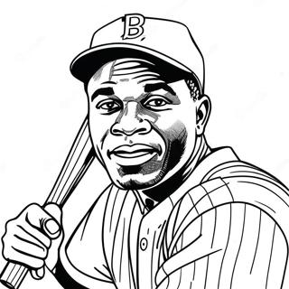 Page à colorier de Jackie Robinson | Page de coloriage Jackie Robinson