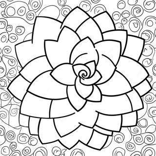 Page à colorier Plante succulente | Page de coloriage Succulente