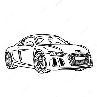 Page à colorier de voiture de sport Audi | Page de coloriage Audi