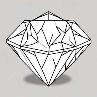 Page à colorier de Diamant Étincelant | Page de coloriage Bijou