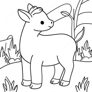 Page à colorier d'animal à lignes épaisses | Page de coloriage Lignes Épaisses
