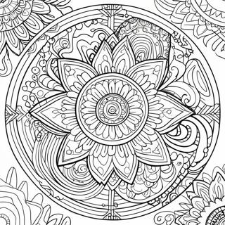 Page à colorier de mandala à lignes épaisses | Page de coloriage Lignes Épaisses