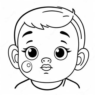 Page à colorier de bébé mignon qui pleure avec des larmes | Page de coloriage Bébé Pleureur