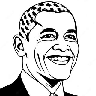 Page à colorier de Barack Obama | Page de coloriage Barack Obama