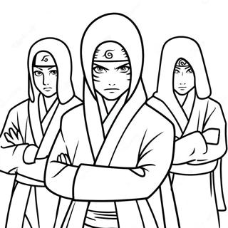 Page à colorier d'Akatsuki | Page de coloriage Akatsuki