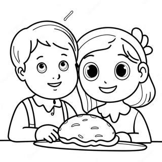 Page à colorier d'enfants reconnaissants | Page de coloriage Gratitude