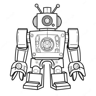 Page à colorier Robot Lego Futuriste | Page de coloriage Robot Lego