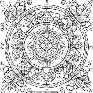 Page à colorier Mandala de guérison | Page de coloriage Guérison