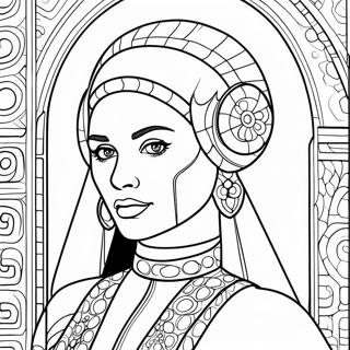 Page à colorier Padmé Amidala | Page de coloriage Padmé