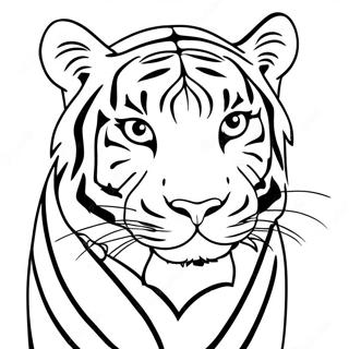 Page à colorier du tigre blanc | Page de coloriage Tigre Blanc
