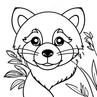 Page à colorier de panda rouge | Page de coloriage Panda Rouge