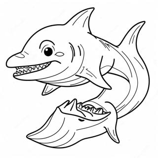 Page à colorier du requin gobelin | Page de coloriage Requin gobelin
