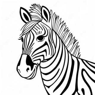 Page à colorier de rayures de zèbre | Page de coloriage Zèbre