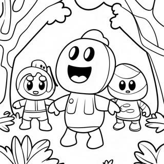 Page à colorier Fall Guys | Page de coloriage Fall Guys