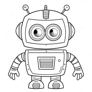 Page à colorier Rob le Robot Amical | Page de coloriage Rob le Robot